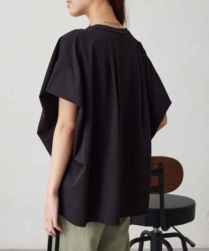 360度彈力肩褶抽繩套頭衫