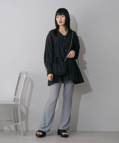 【2尺碼展開】透明花卉緊身褲