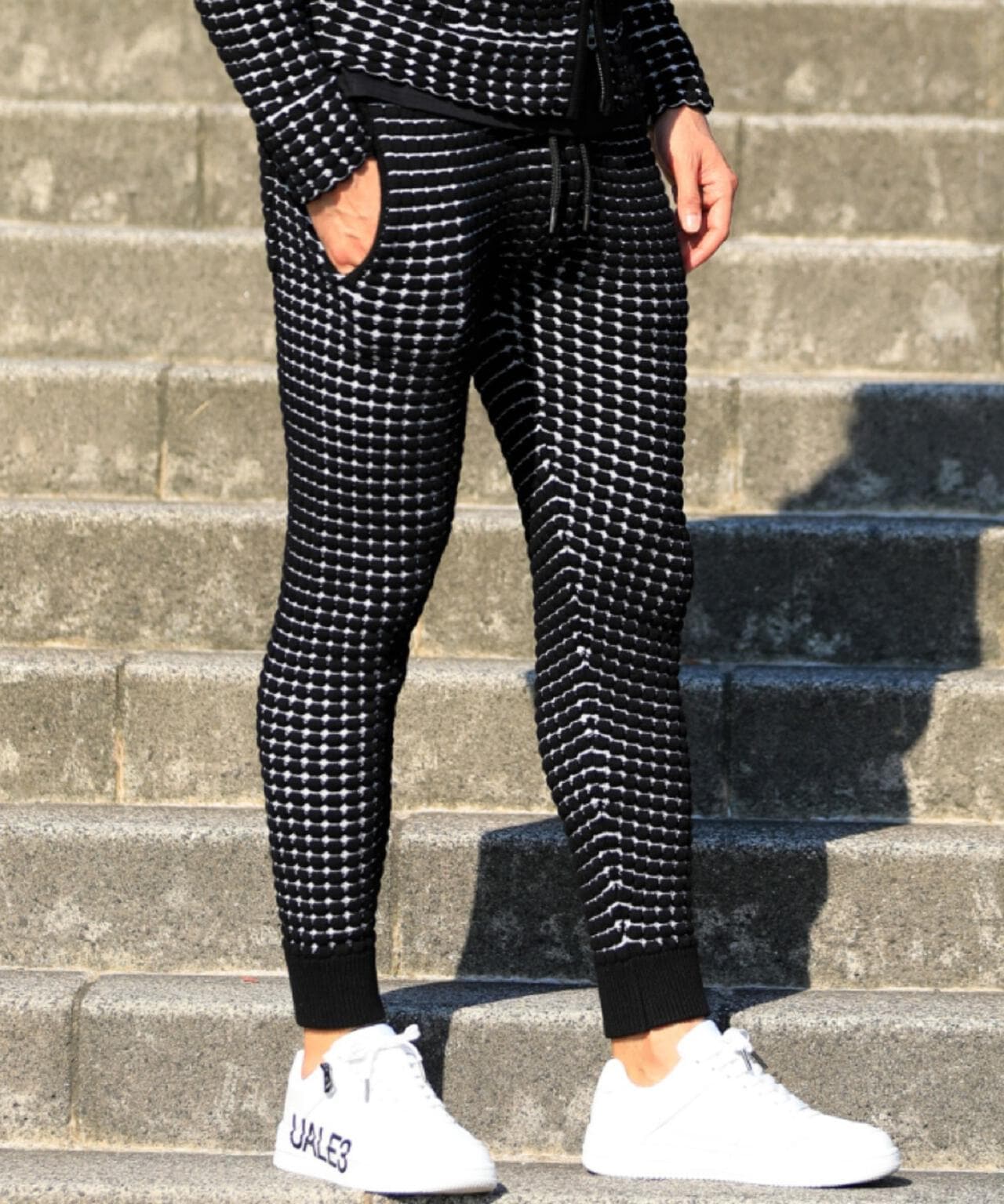 1PIU1UGUALE3 RELAX/ウノピゥ ウノ ウグァーレ トレ リラックス/ ビッグワッフル褲