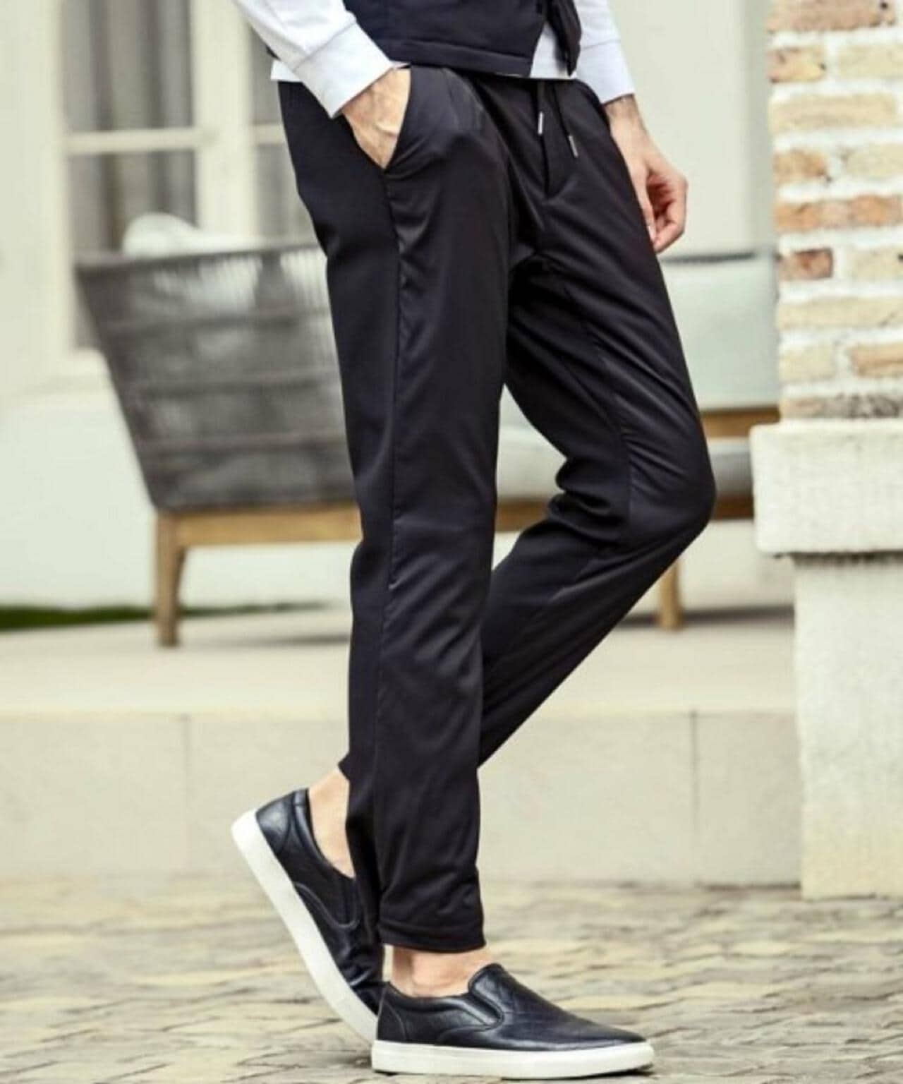 1PIU1UGUALE3 RELAX/ウノピゥウノウグァーレトレ リラックス/プリマロフトバックニットスラックス 1PIU1UGUALE3 RELAX/一加一等於三 休閒/PrimaLoft填充針織長褲