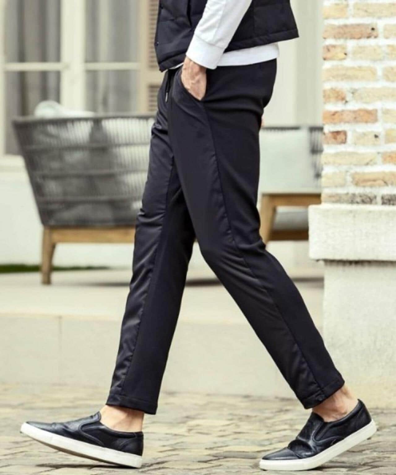 1PIU1UGUALE3 RELAX/ウノピゥウノウグァーレトレ リラックス/プリマロフトバックニットスラックス 1PIU1UGUALE3 RELAX/一加一等於三 休閒/PrimaLoft填充針織長褲