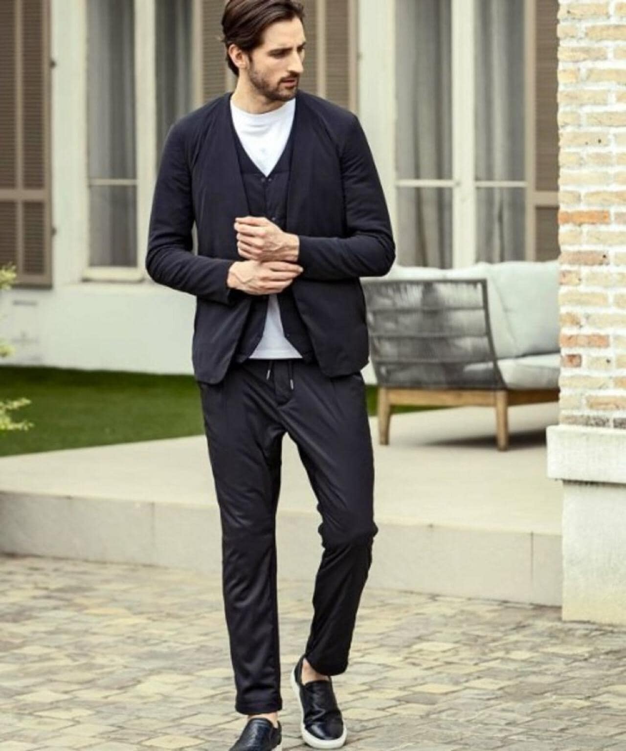 1PIU1UGUALE3 RELAX/ウノピゥウノウグァーレトレ リラックス/プリマロフトバックニットスラックス 1PIU1UGUALE3 RELAX/一加一等於三 休閒/PrimaLoft填充針織長褲