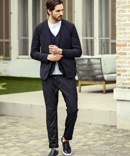 1PIU1UGUALE3 RELAX/ウノピゥウノウグァーレトレ リラックス/プリマロフトバックニットスラックス 1PIU1UGUALE3 RELAX/一加一等於三 休閒/PrimaLoft填充針織長褲