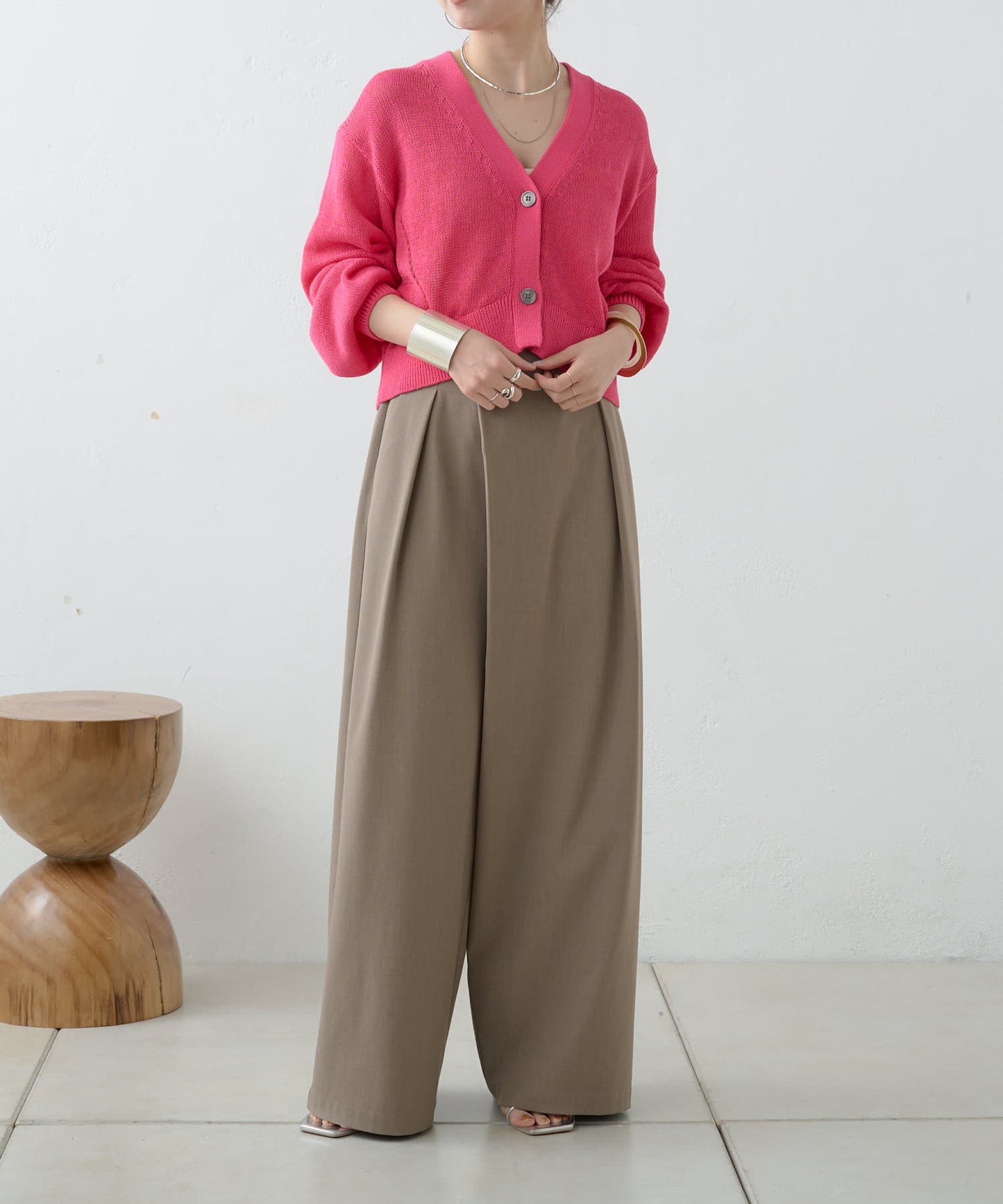 5G幹練棉短款開衫