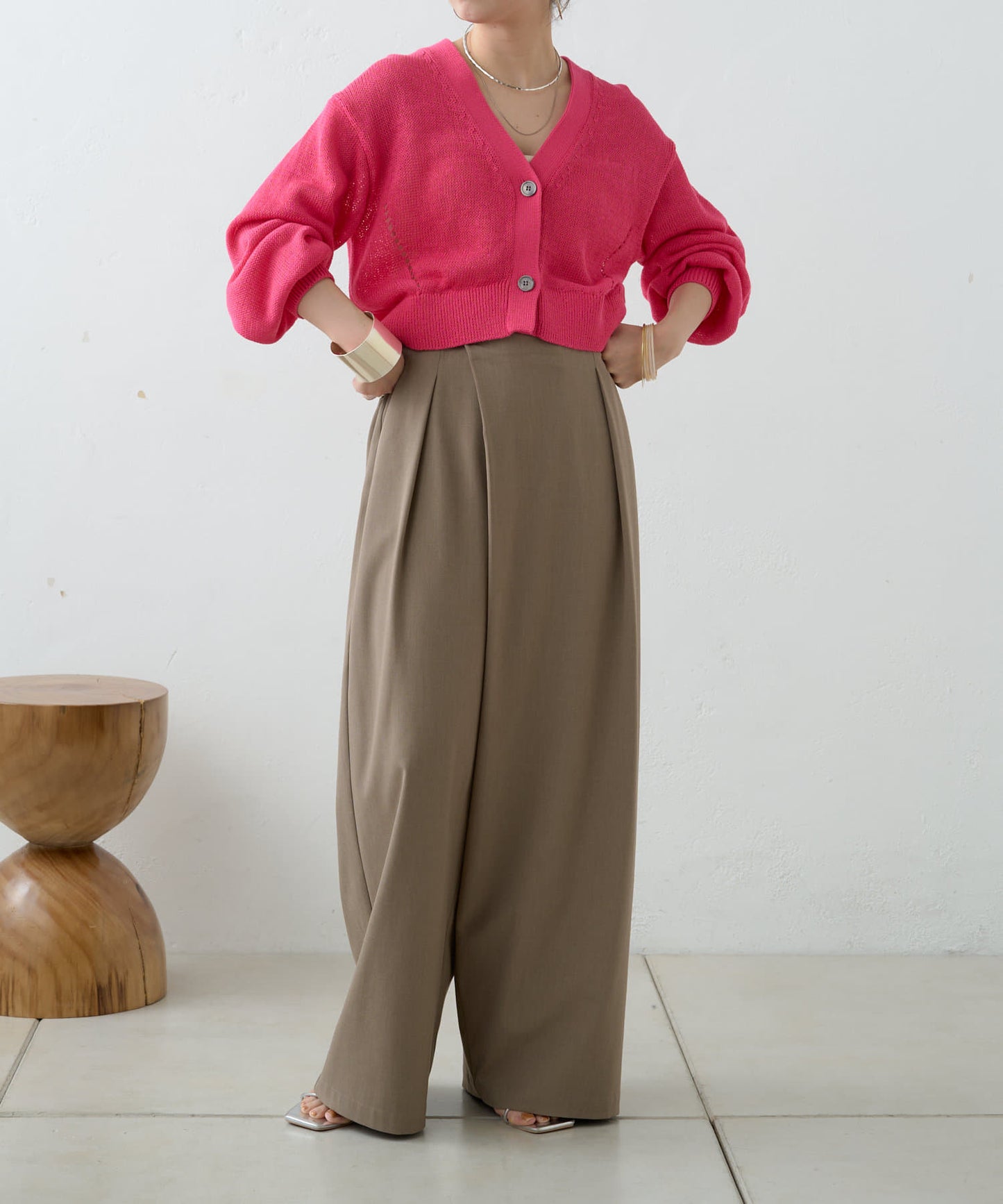 5G幹練棉短款開衫