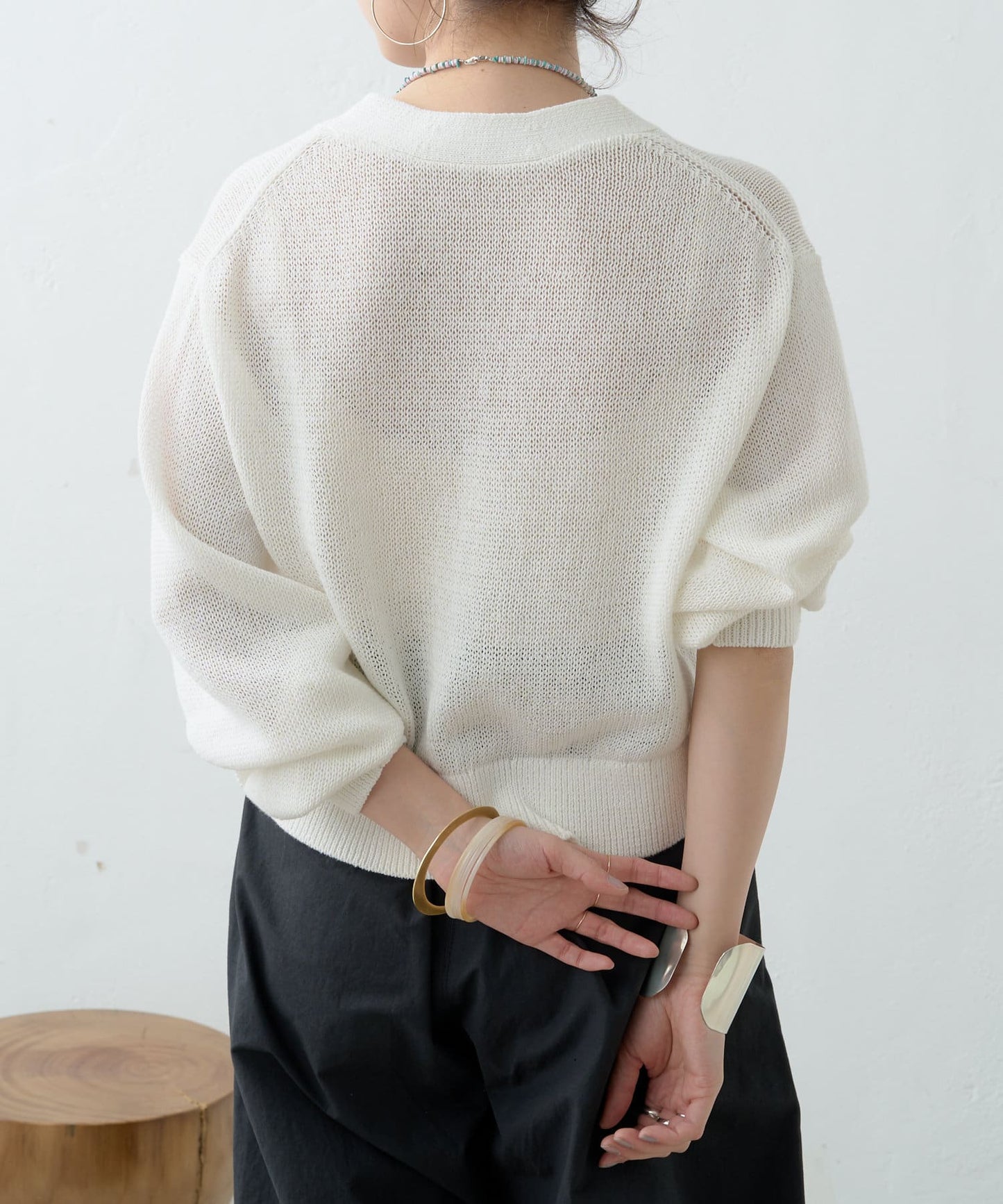 5G幹練棉短款開衫