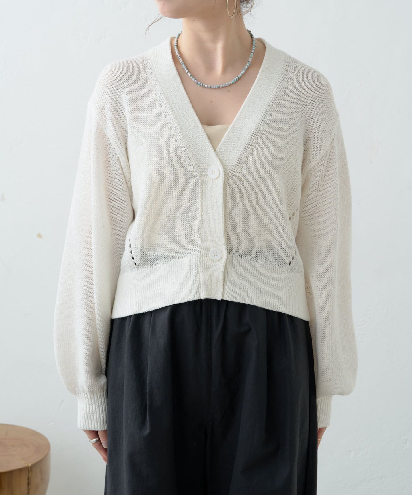 5G幹練棉短款開衫