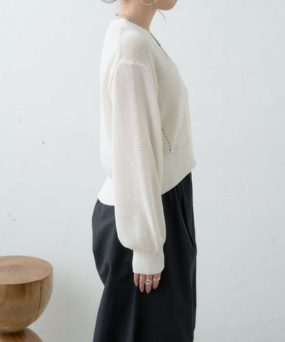 5G幹練棉短款開衫