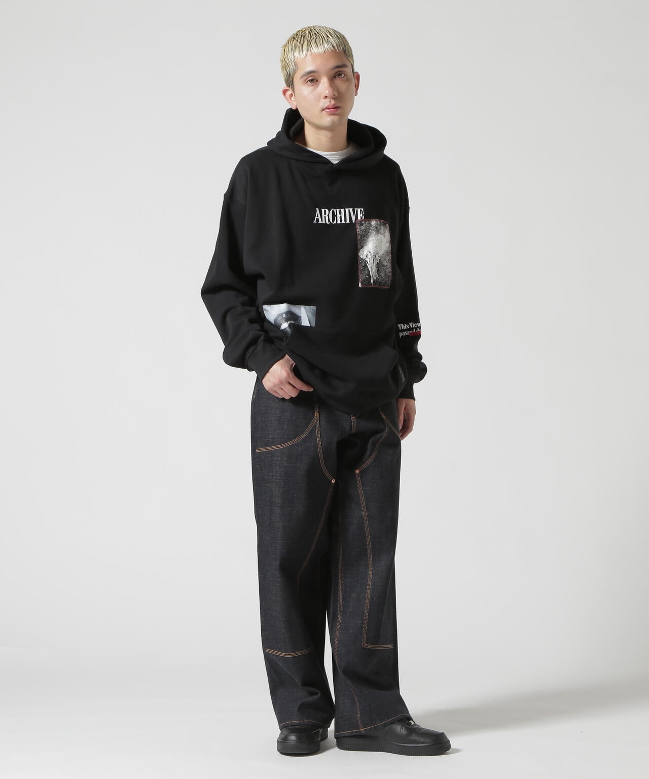 A4A/艾福艾/STITCH SWEAT HOODIE/連帽衛衣