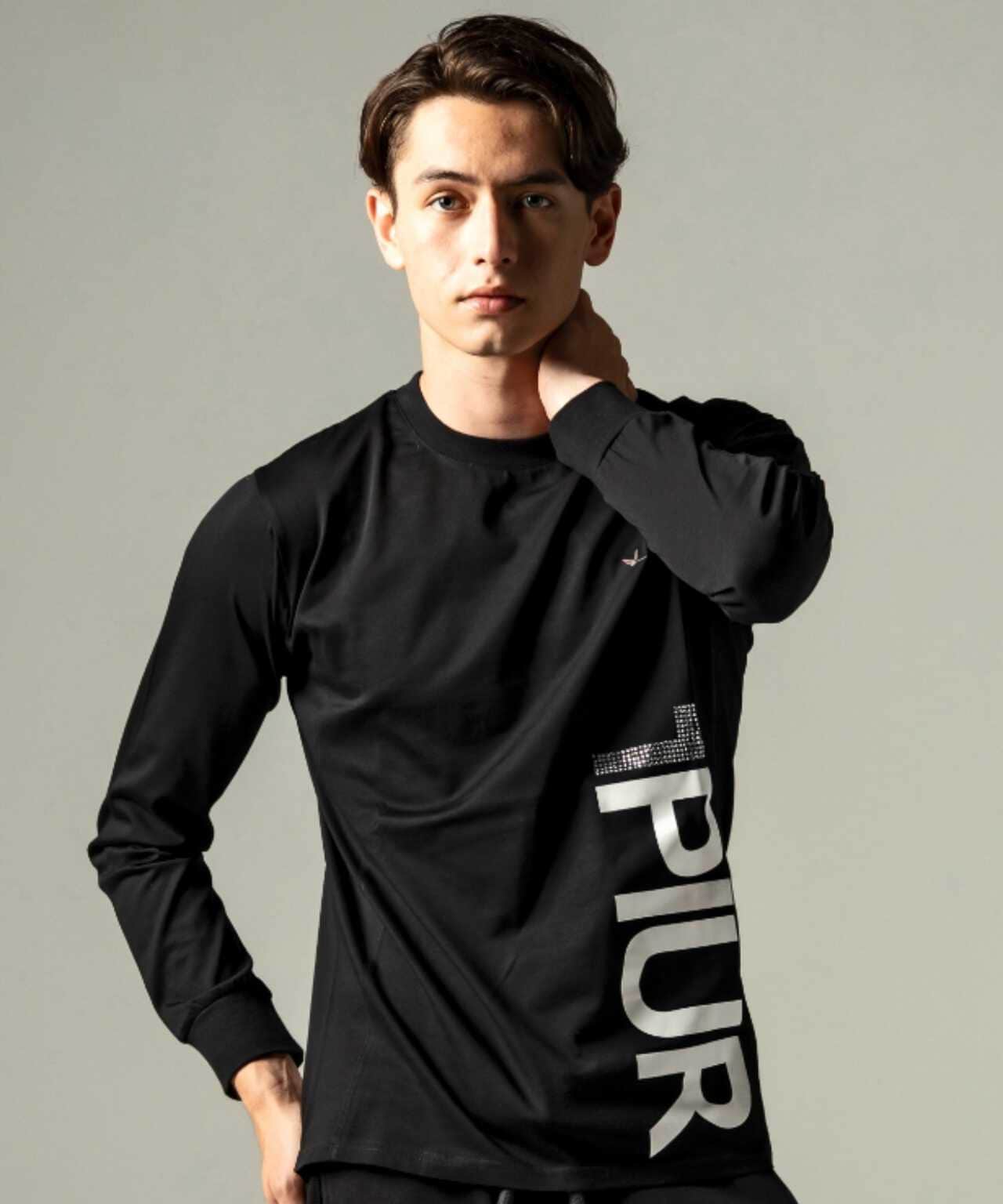 1PIU1UGUALE3 RELAX/豎標長袖T恤