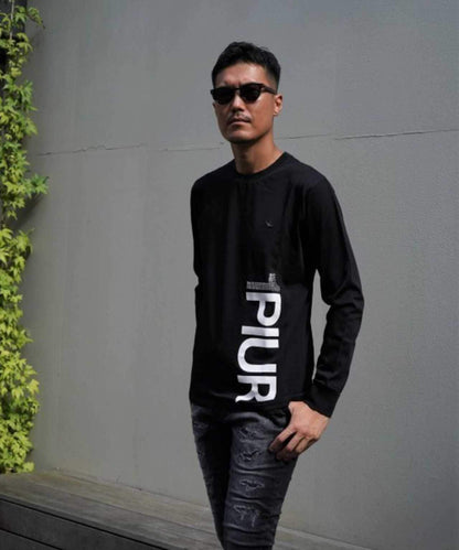 1PIU1UGUALE3 RELAX/豎標長袖T恤