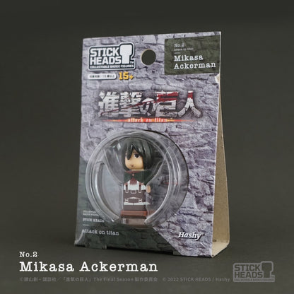 《進擊的巨人》徽章手辦「STICK HEADS / 米卡莎·阿克曼」