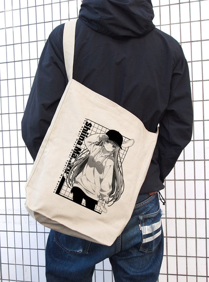 《關於我在無意間被隔壁的天使變成廢柴這件事》_椎名真晝 肩背袋 休閒時尚版/NATURAL