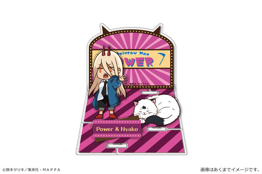 《電鋸人》丙烯玻璃雕塑展示架 04 力量&尼亞可