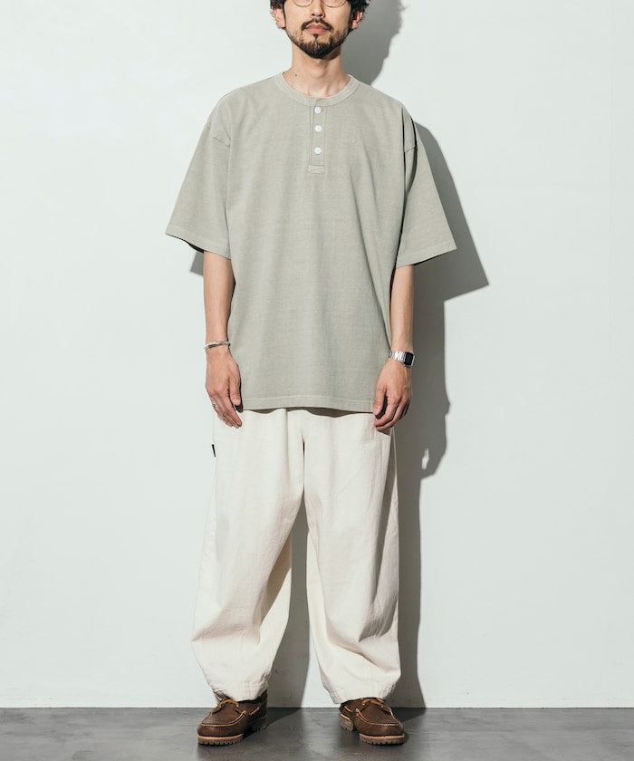 10.5盎司 重量無側縫 圓領 顏料T恤 美國棉