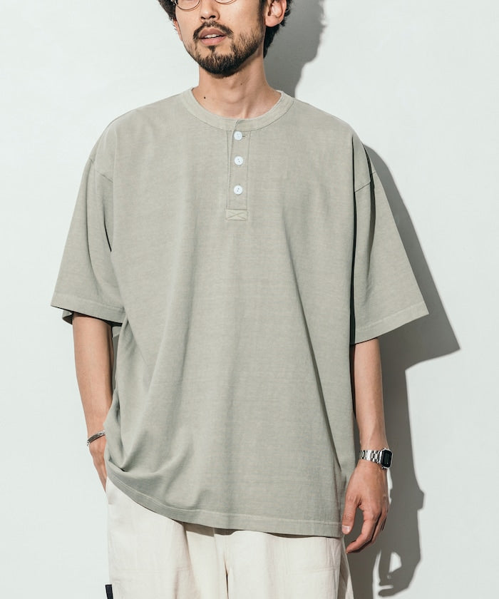 10.5盎司 重量無側縫 圓領 顏料T恤 美國棉