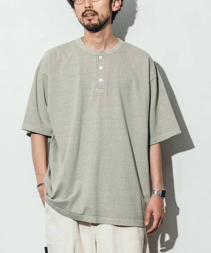 10.5盎司 重量無側縫 圓領 顏料T恤 美國棉