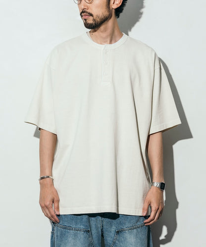 10.5盎司 重量無側縫 圓領 顏料T恤 美國棉