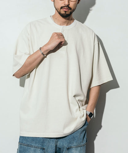 10.5盎司 重量無側縫 圓領 顏料T恤 美國棉