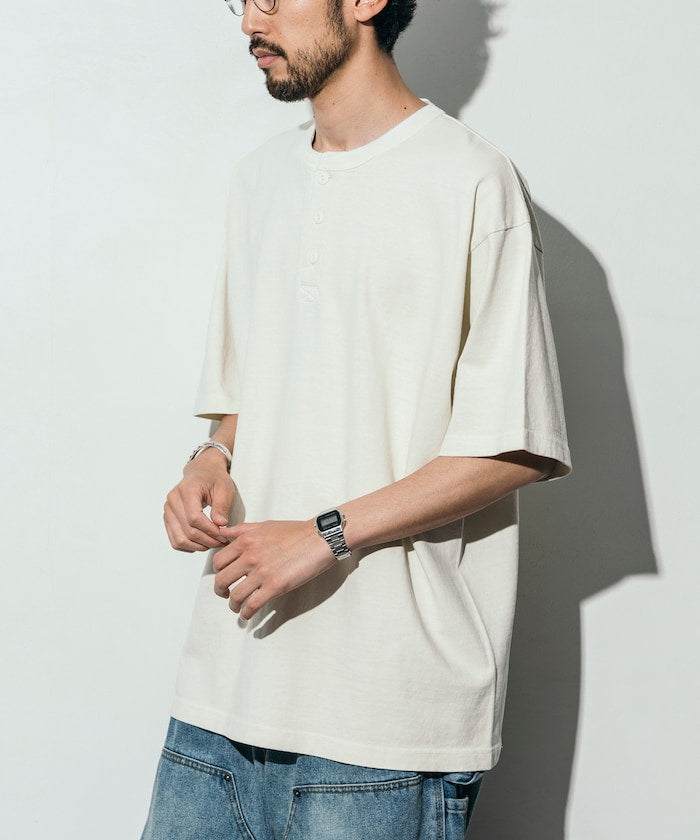 10.5盎司 重量無側縫 圓領 顏料T恤 美國棉