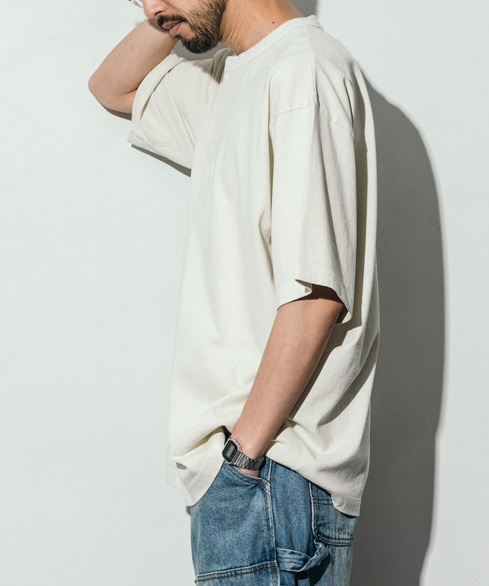 10.5盎司 重量無側縫 圓領 顏料T恤 美國棉