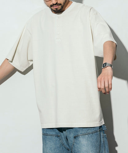 10.5盎司 重量無側縫 圓領 顏料T恤 美國棉