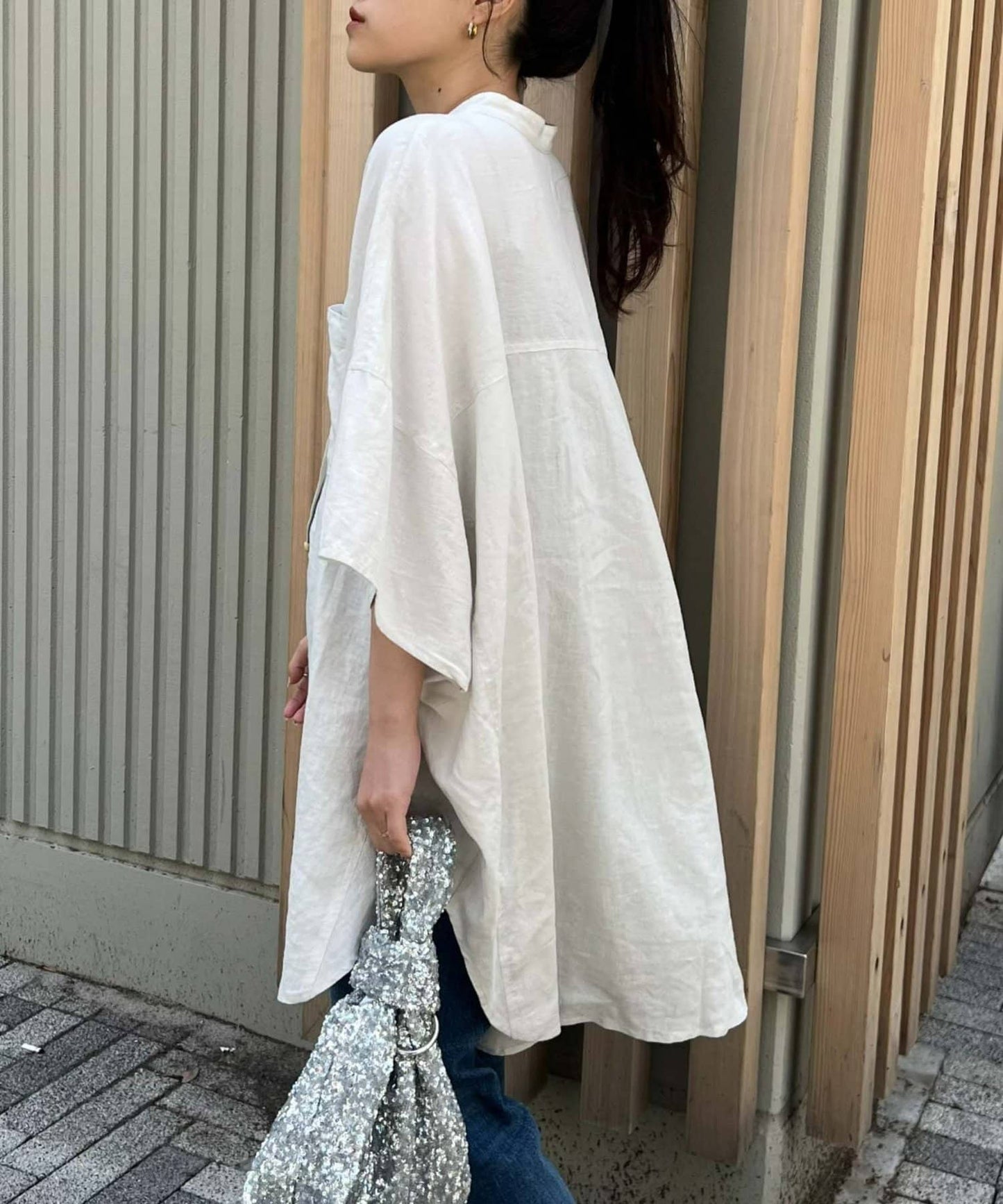 【體型遮蓋】亞麻粘膠多爾曼襯衫