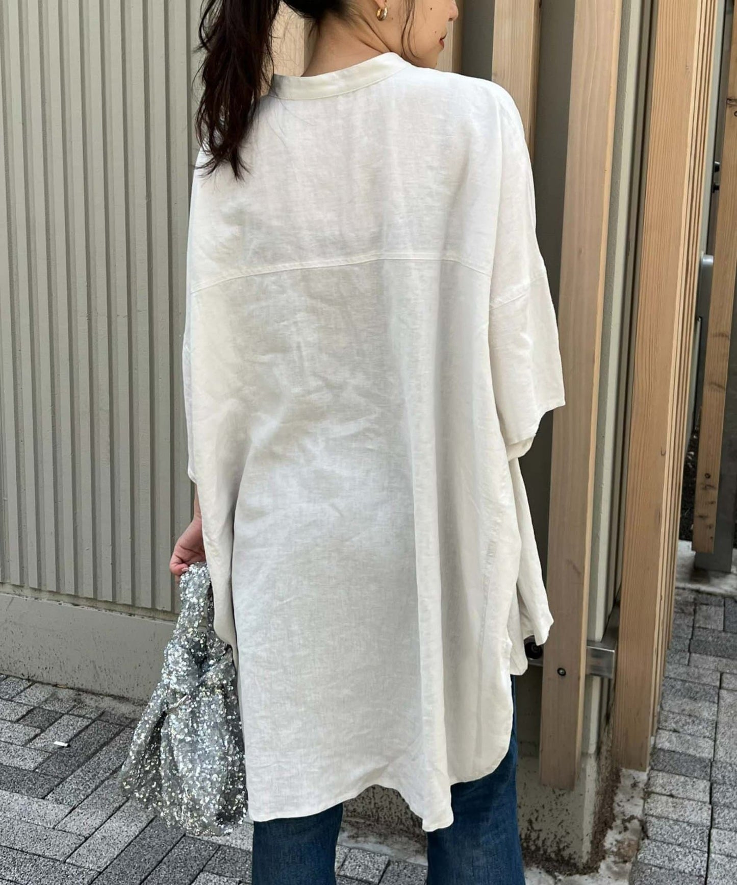 【體型遮蓋】亞麻粘膠多爾曼襯衫