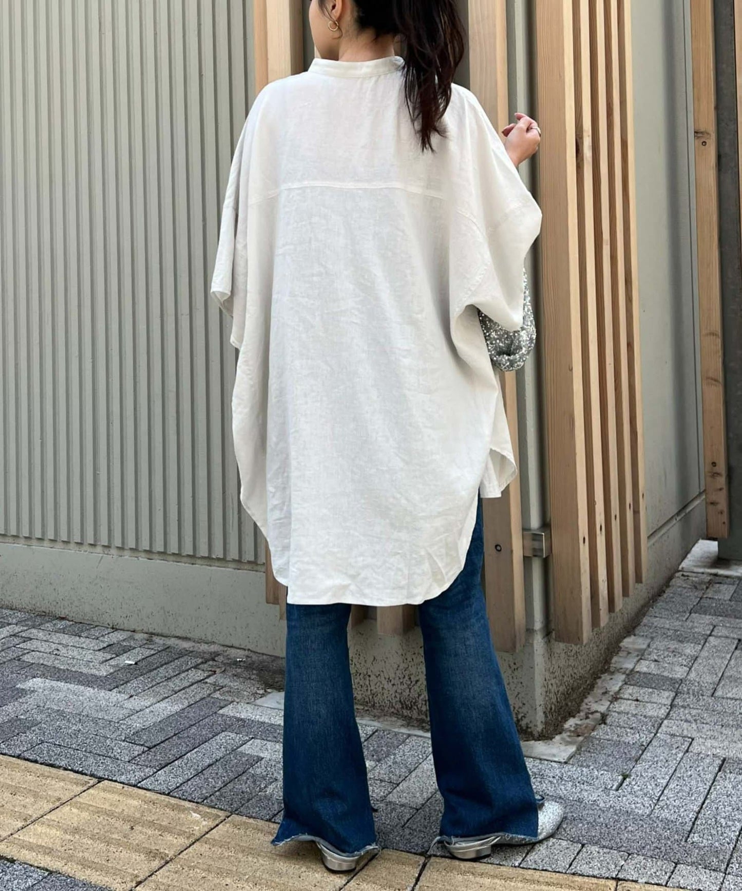 【體型遮蓋】亞麻粘膠多爾曼襯衫