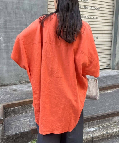【體型遮蓋】亞麻粘膠多爾曼襯衫