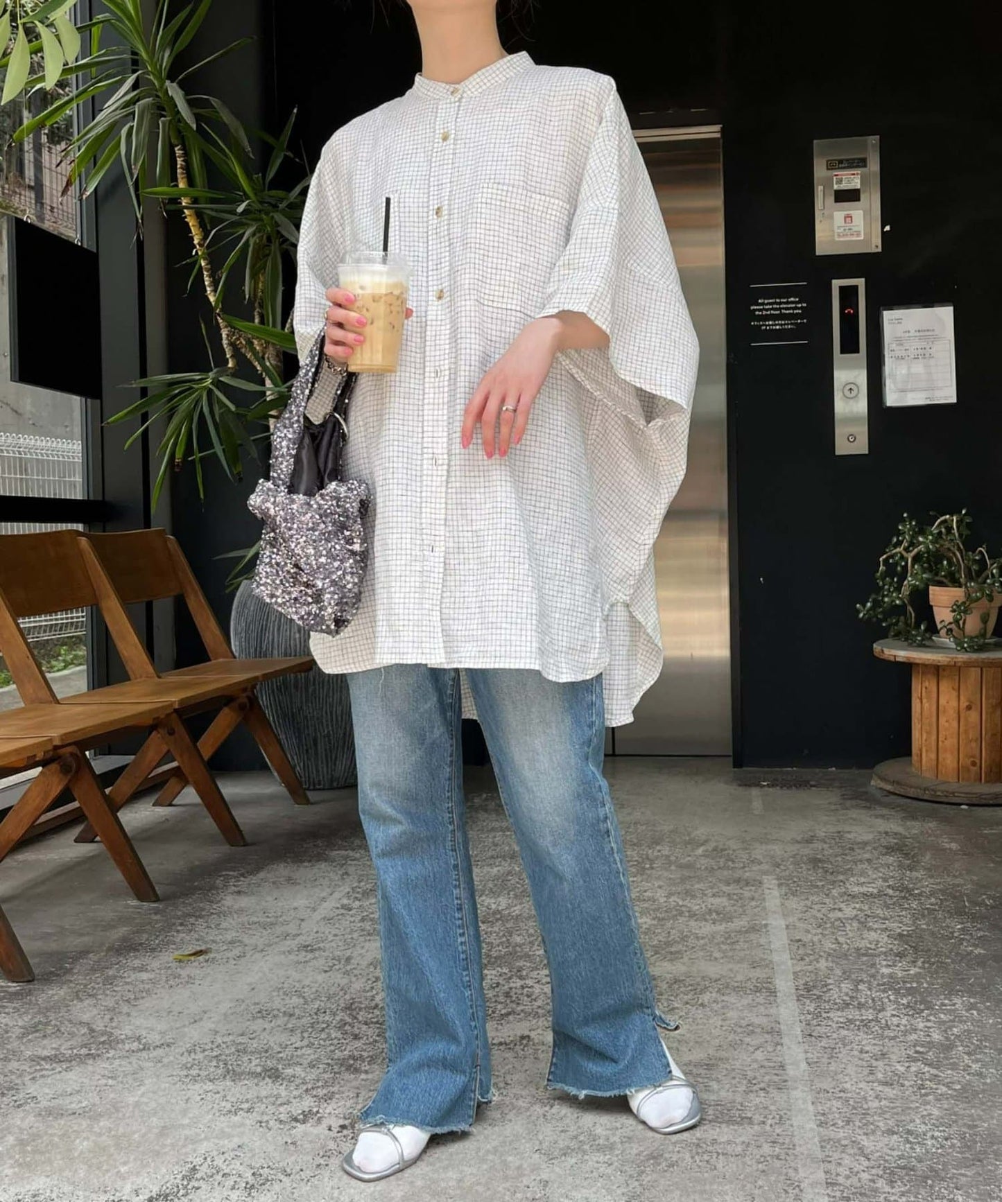 【體型遮蓋】亞麻粘膠多爾曼襯衫