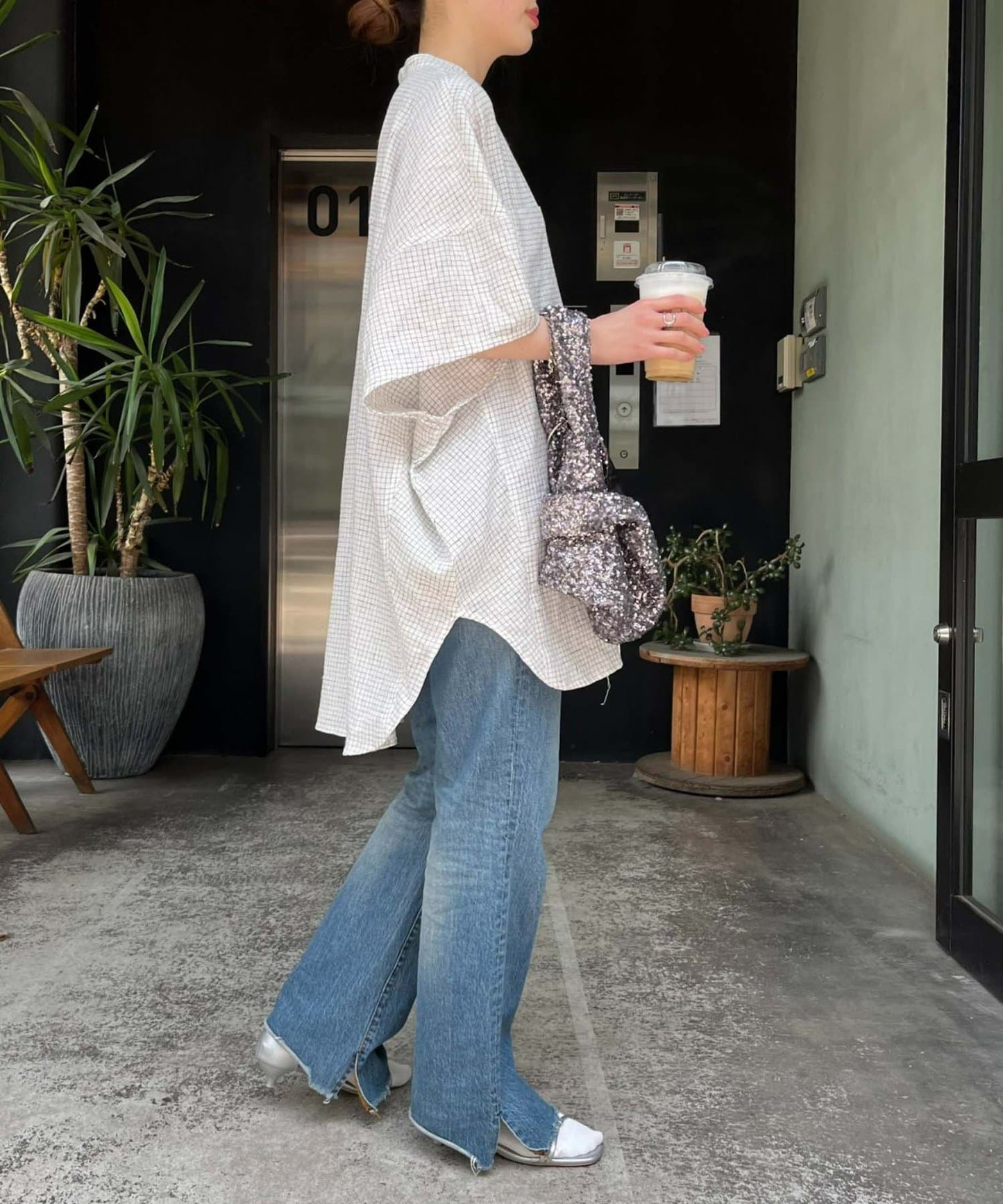 【體型遮蓋】亞麻粘膠多爾曼襯衫