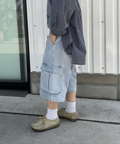 【UNISEX】半身貨物褲