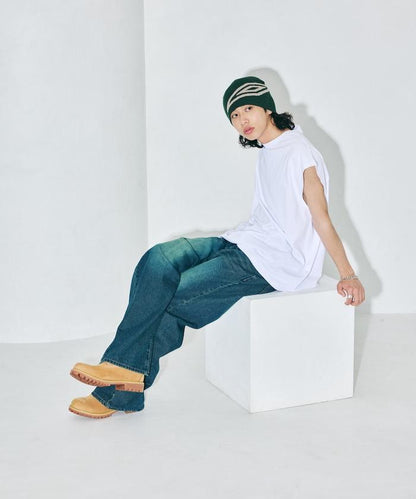 寬鬆版型 下垂肩 無袖 圓領T恤