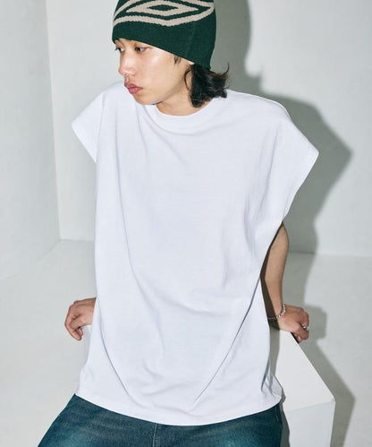 寬鬆版型 下垂肩 無袖 圓領T恤