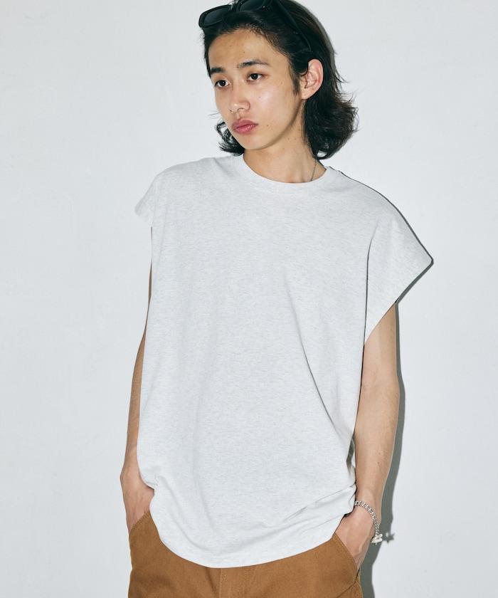 寬鬆版型 下垂肩 無袖 圓領T恤