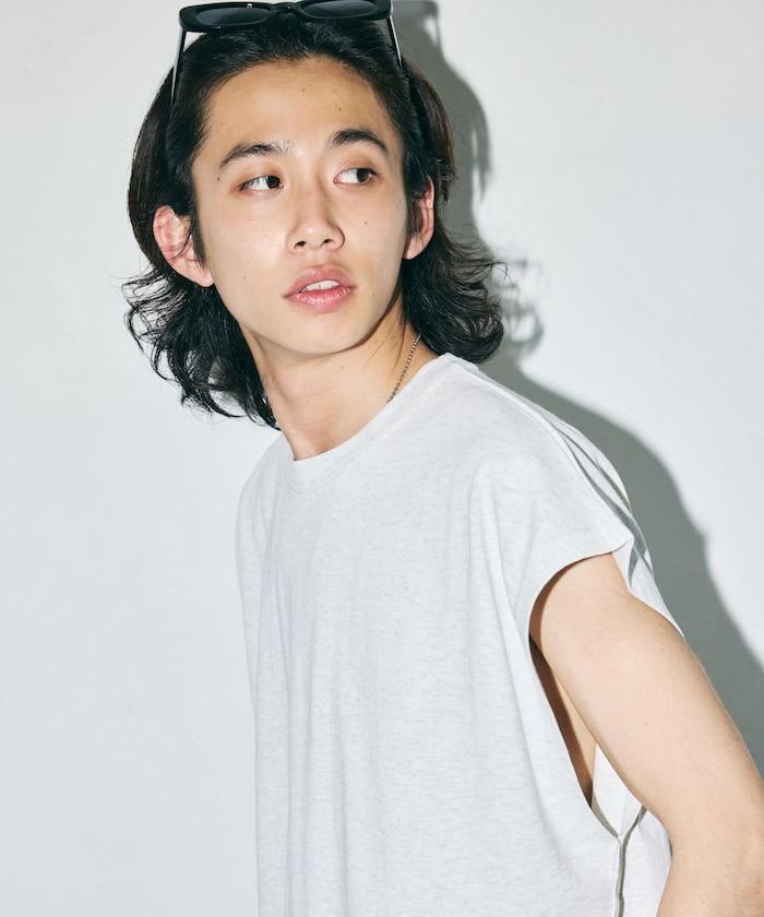 寬鬆版型 下垂肩 無袖 圓領T恤