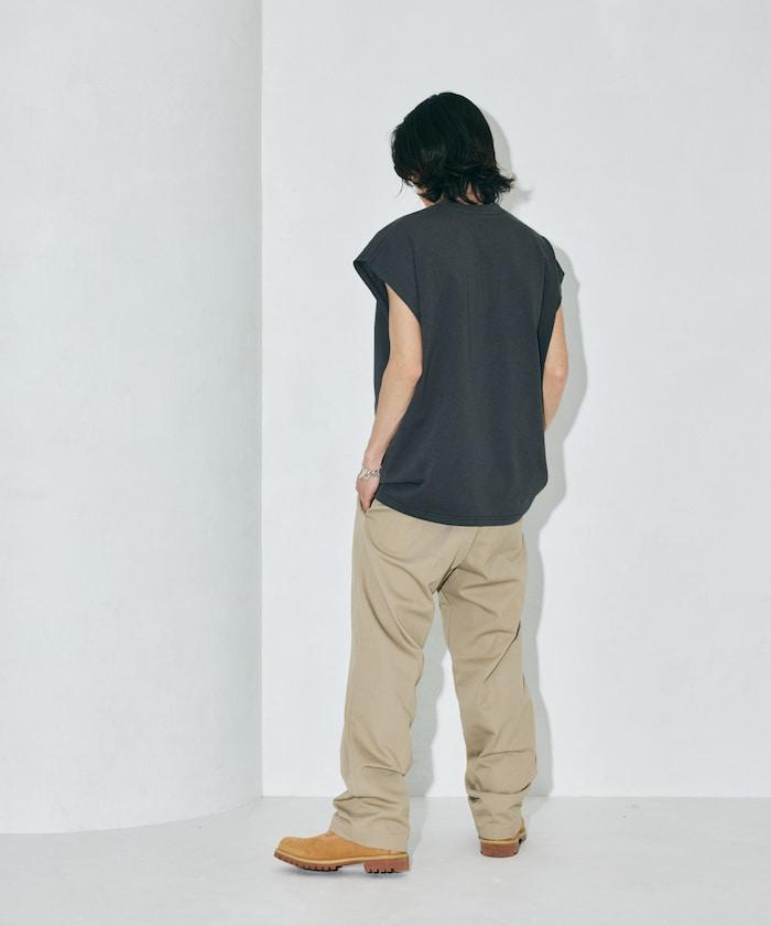 寬鬆版型 下垂肩 無袖 圓領T恤