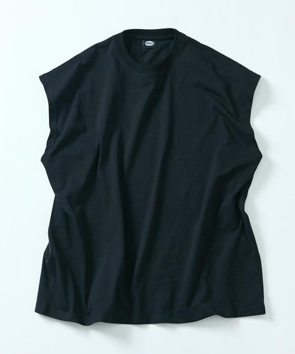 寬鬆版型 下垂肩 無袖 圓領T恤