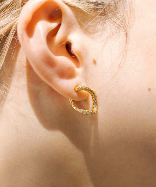 《鋯石使用》鑲嵌扭曲耳環