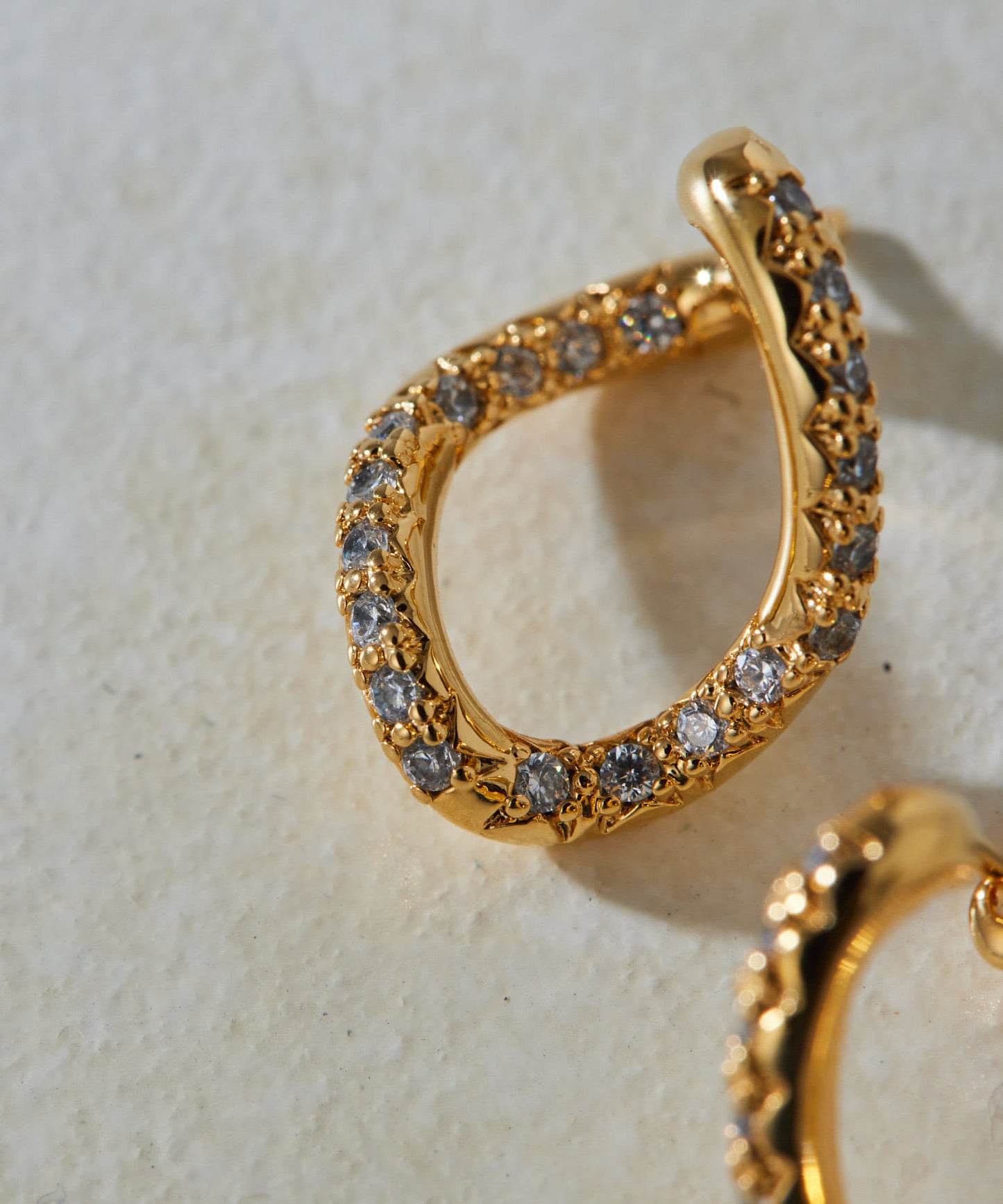 《鋯石使用》鑲嵌扭曲耳環