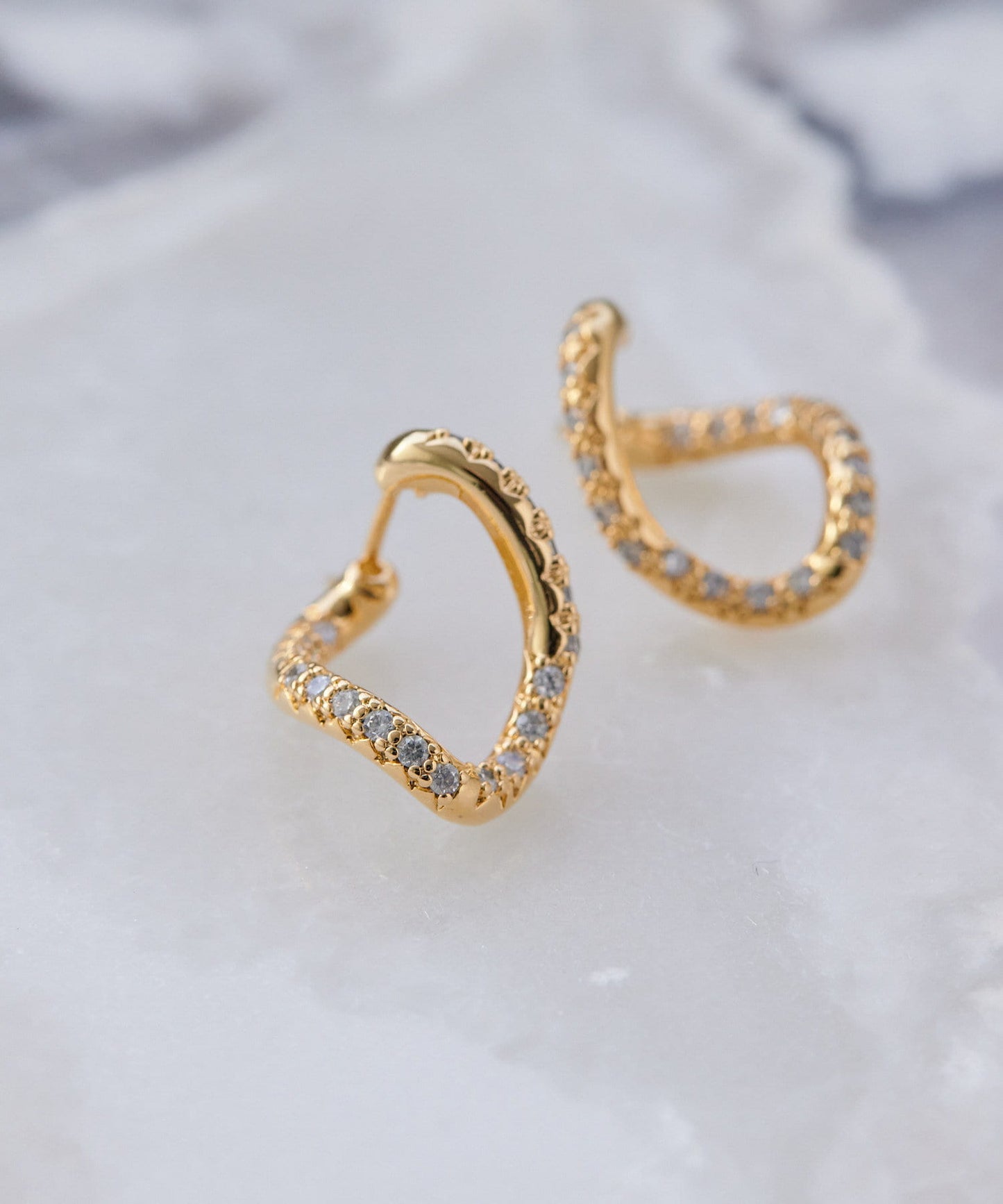 《鋯石使用》鑲嵌扭曲耳環