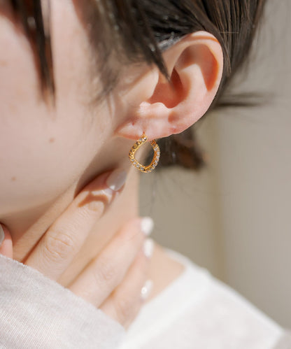 《鋯石使用》鑲嵌扭曲耳環