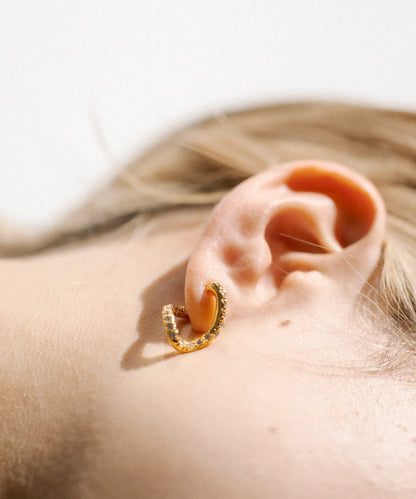 《鋯石使用》鑲嵌扭曲耳環