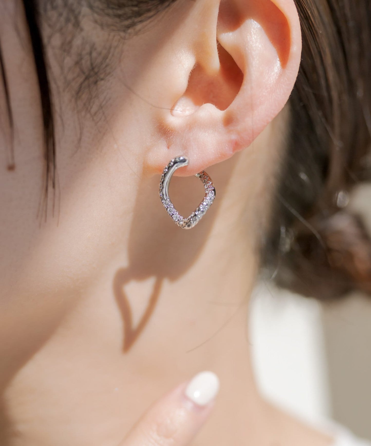 《鋯石使用》鑲嵌扭曲耳環