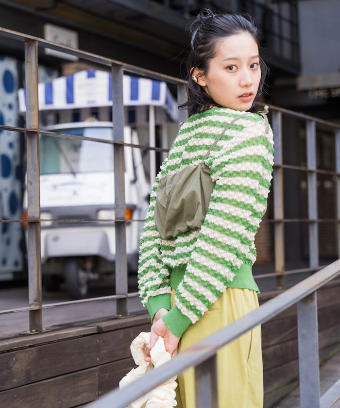 2way 透視 邊框 針織開衫