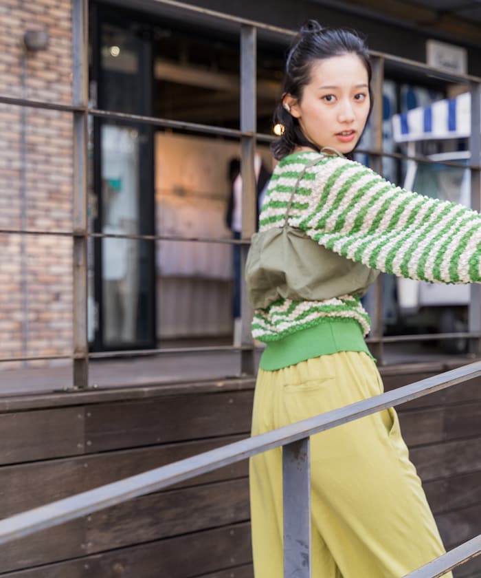 2way 透視 邊框 針織開衫