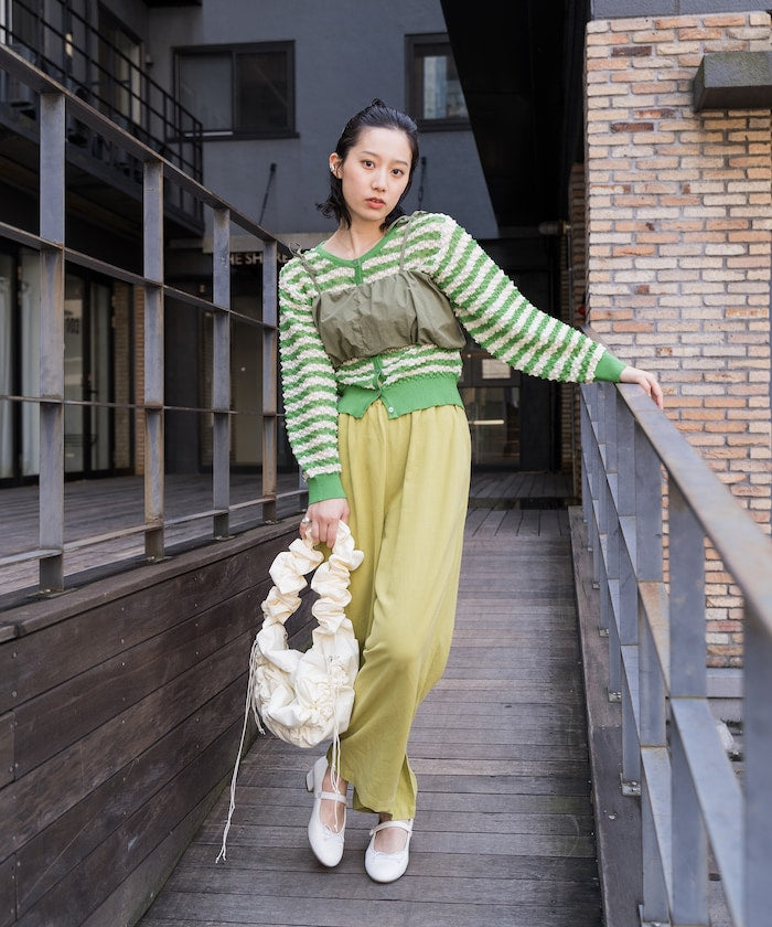 2way 透視 邊框 針織開衫