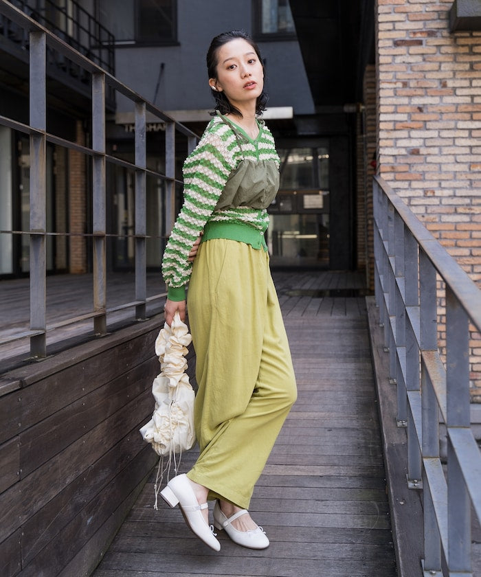 2way 透視 邊框 針織開衫