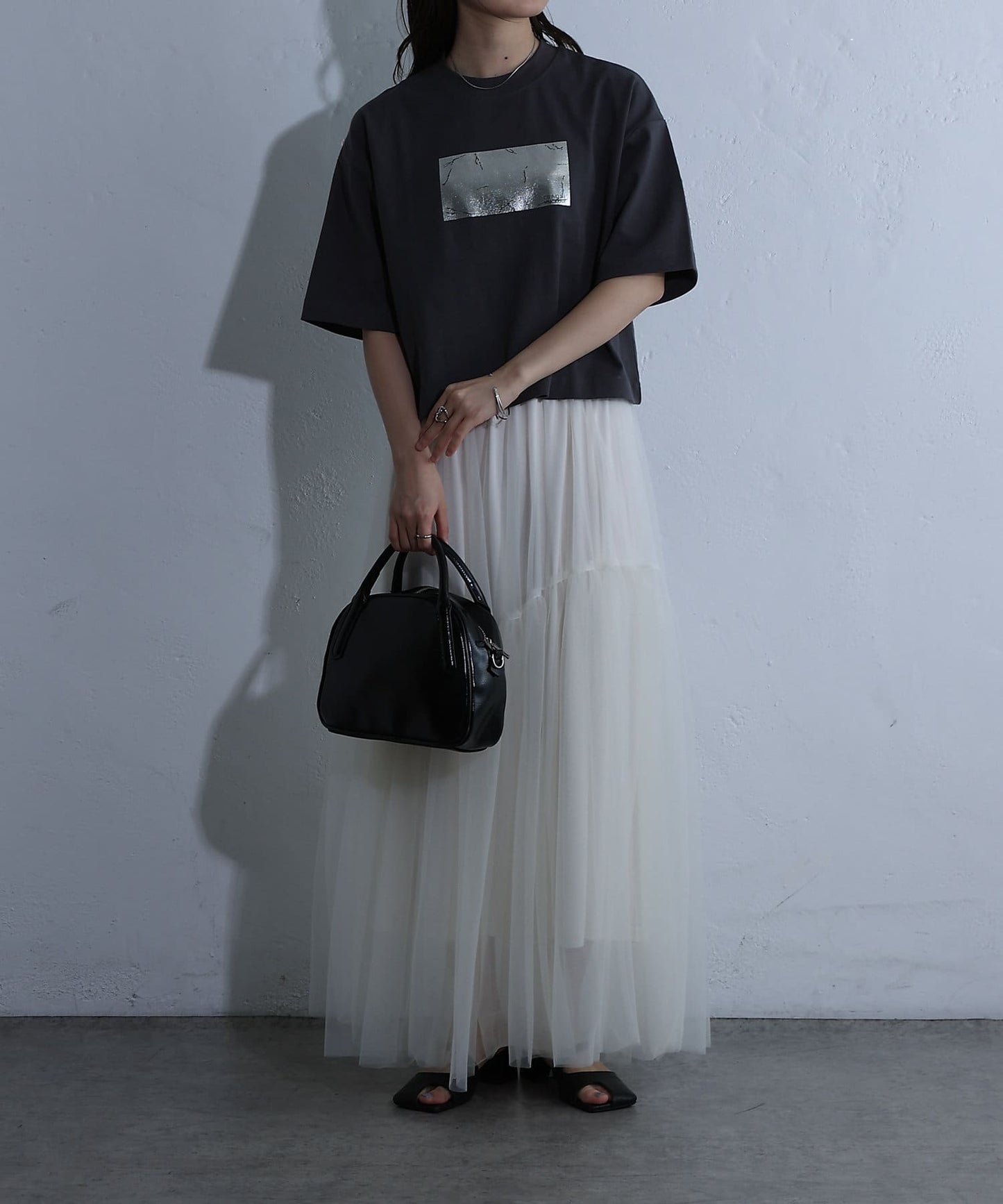 12/天竺箔印花T恤